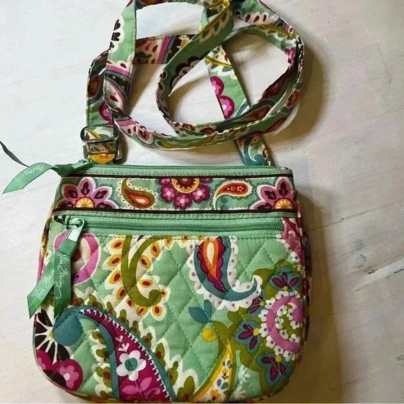 Vera Bradley Handbags - Vera Bradley Green Floral Women's Bag